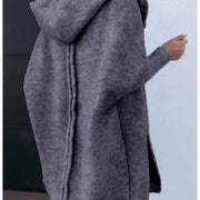 Women's Oversized Bat Sleeve Hooded Cardigan | Loose Knit Sweater