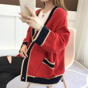 Women's Striped Loose Knitwear Jacket | Simple & Stylish Sweater Top