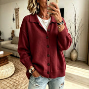 Open-Front Lapel Cardigan | Women's Casual Knit Sweater