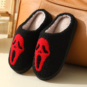 Women's & Men's Halloween Skull Print Slippers | Warm Winter House Shoes