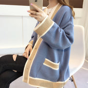 Women's Striped Loose Knitwear Jacket | Simple & Stylish Sweater Top