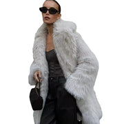 Women's Faux Fur Coat | Thick Warm Long Sleeve Jacket