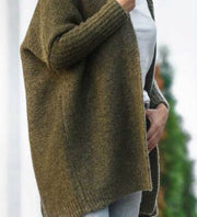 Women's Oversized Bat Sleeve Hooded Cardigan | Loose Knit Sweater