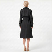 Women's Double-Breasted Waist-Cinching Trench Coat | Winter Outerwear