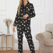 Women's Pajama Suit | Casual Home Wear Short Sleeve Polyester Set