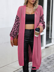Women's Leopard Print Long Cardigan Coat – Casual