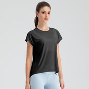 Women's Loose Yoga Top | Quick-Dry Breathable Short Sleeve Running Sports Shirt