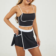 Women's Sports Suit – Fitness Two-Piece Culotte Set