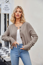Women's Single Button Knit Cardigan Jacket – Autumn/Winter Commuter