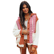 Texture Stitching Jacket | Women's Casual Long Sleeve Polyester Coat