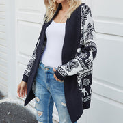 Women's Fawn Print Knit Cardigan – Casual