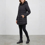 Women's Padded Hooded Cotton Coat | Slim-Fit Workwear