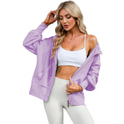 Women's Solid Color Long Sleeve Coat