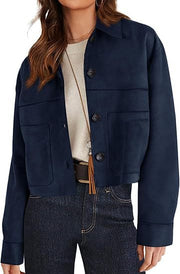 Women's Faux Suede Short Jacket | Lightweight Outerwear