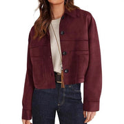 Women's Faux Suede Short Jacket | Lightweight Outerwear