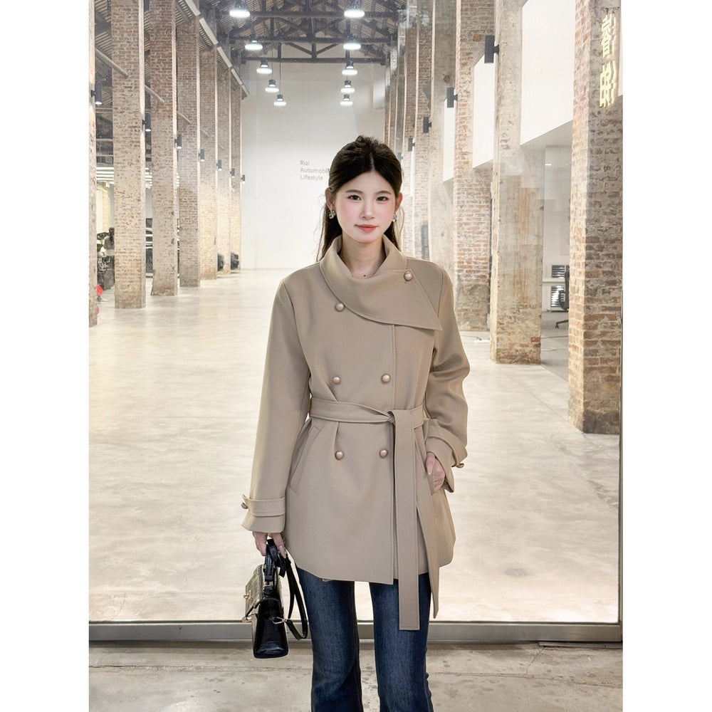 Women's Trench Coat | British Style Elegant Long Sleeve Jacket