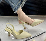 Women's Closed Toe Back Strap Sandals | Stiletto Heel Pumps