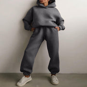 Women's Hooded Sweater Two-Piece Tracksuit | Casual Knit Set