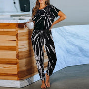 Women's Printed T-Shirt Suit | Short Sleeve Casual Skirt Two-Piece Set