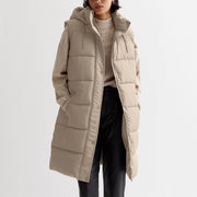Women's Solid Color Hooded Vest Coat | Mid-Length Single-Breasted Top