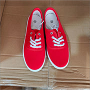 Women's Classic White Canvas Training Shoes | Flat Casual Sneakers