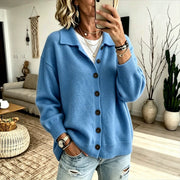 Open-Front Lapel Cardigan | Women's Casual Knit Sweater