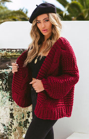 Women's Jacquard Loose Cardigan Coat – Casual