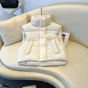 Women's High Waist Cotton Vest | Short Autumn Winter Padded Vest