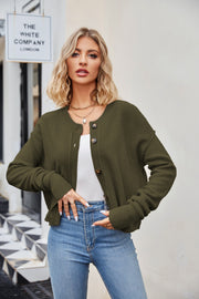 Women's Single Button Knit Cardigan Jacket – Autumn/Winter Commuter