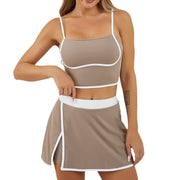 Women's Sports Suit – Fitness Two-Piece Culotte Set