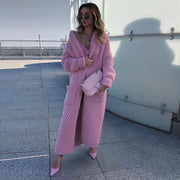 Women's Long Knit Cardigan, Chunky Knitwear Coat – Winter Casual
