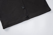Women's Slim-Fit Blouse & Skirt Suit – Buttoned Long-Sleeve Set