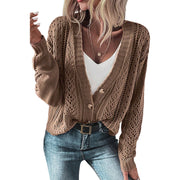 Women's Off-Shoulder Knit Cardigan, All-Match Longline Sweater – Winter Casual