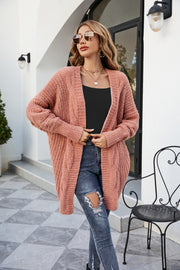 Women's V-Neck Twist Knit Cardigan, Loose Fit – Casual