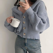 Women's Hooded Knit Cardigan – Autumn/Winter Casual