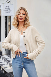 Women's Single Button Knit Cardigan Jacket – Autumn/Winter Commuter
