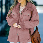Retro Winter Coat | Women's Fur Collar Long Sleeve Jacket