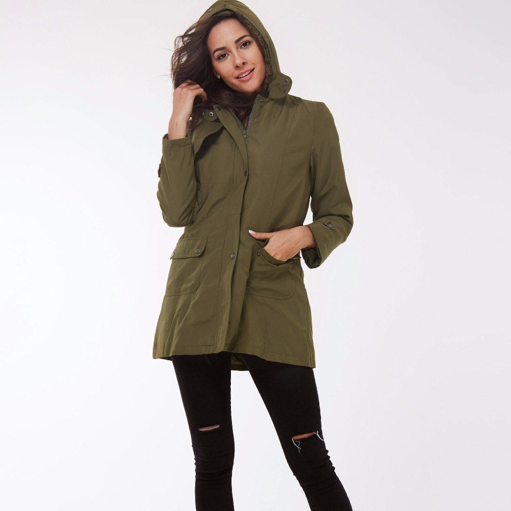 Women's Winter Coat | Warm Basic Long Sleeve Cotton Parka