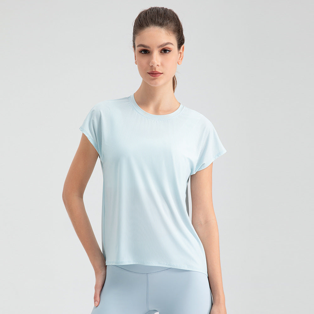 Women's Loose Yoga Top | Quick-Dry Breathable Short Sleeve Running Sports Shirt
