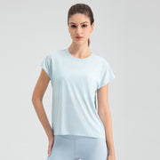 Women's Loose Yoga Top | Quick-Dry Breathable Short Sleeve Running Sports Shirt