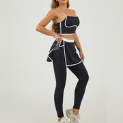 Women's Sports Suit – Fitness Two-Piece Culotte Set