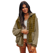 Texture Stitching Jacket | Women's Casual Long Sleeve Polyester Coat