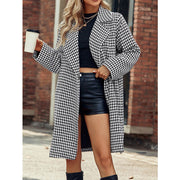 Women's Wool Coat | Suit Collar Hidden Hook Long Jacket