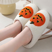 Women's Halloween Pumpkin Slippers | Warm Winter Cartoon House Shoes