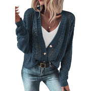Women's Off-Shoulder Knit Cardigan, All-Match Longline Sweater – Winter Casual
