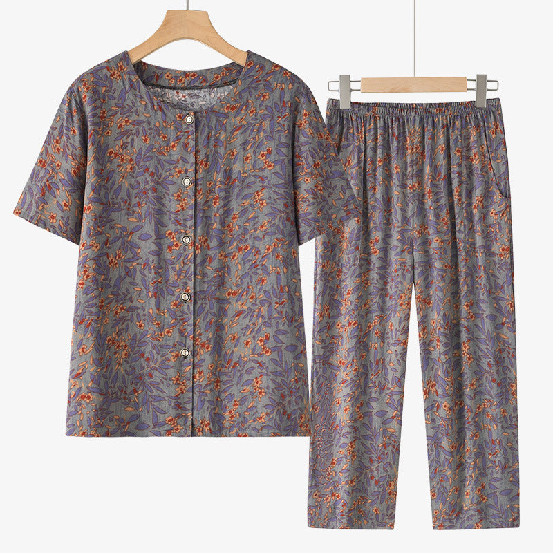 Women's Geometric Two-Piece Suit | Loose Summer Casual Polyester Shorts Set