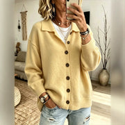 Open-Front Lapel Cardigan | Women's Casual Knit Sweater