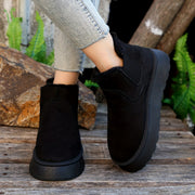 Women's Winter Snow Boots | Flat Thick-Soled Plush Ankle Boots