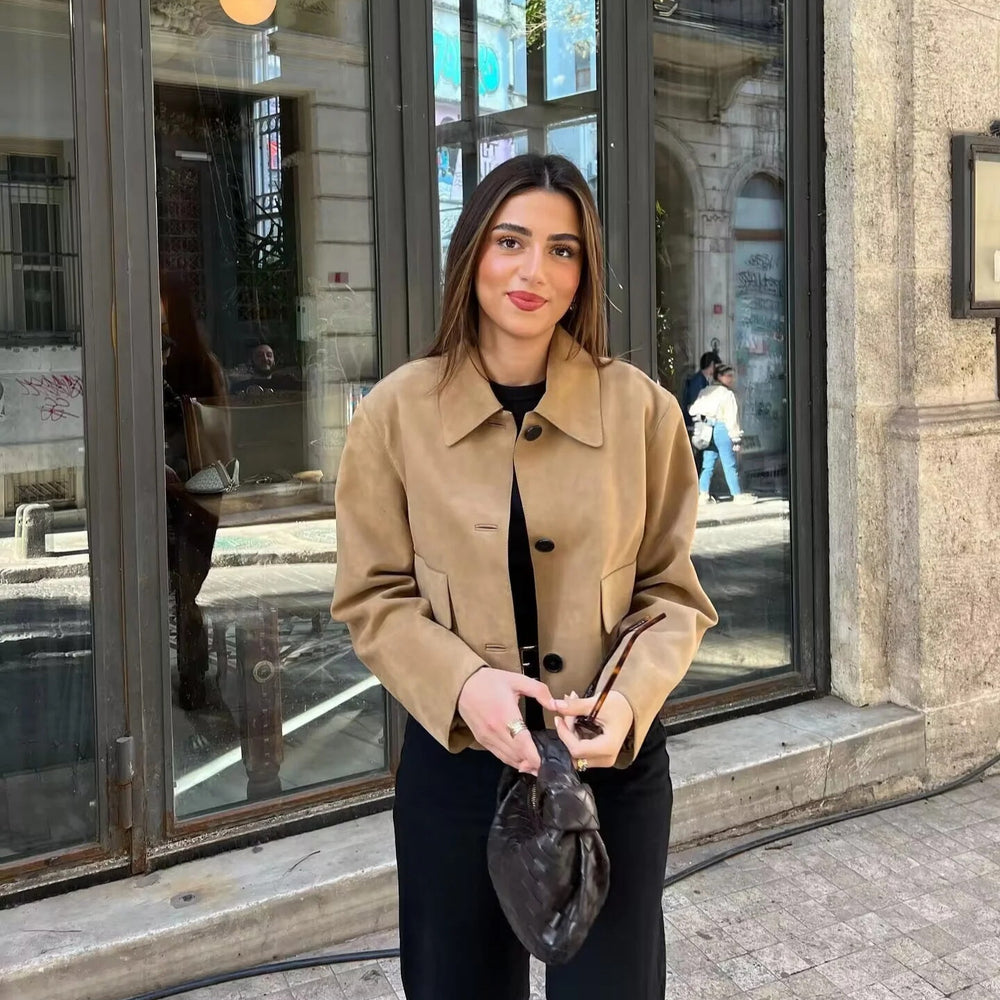 Women's Suede Jacket Coat