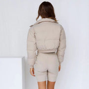 Women's Loose Leisure Polyester Jacket | Warm Casual Outwear